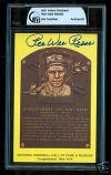 Pee Wee Reese HOF Auto Postcard (Brooklyn Dodgers)